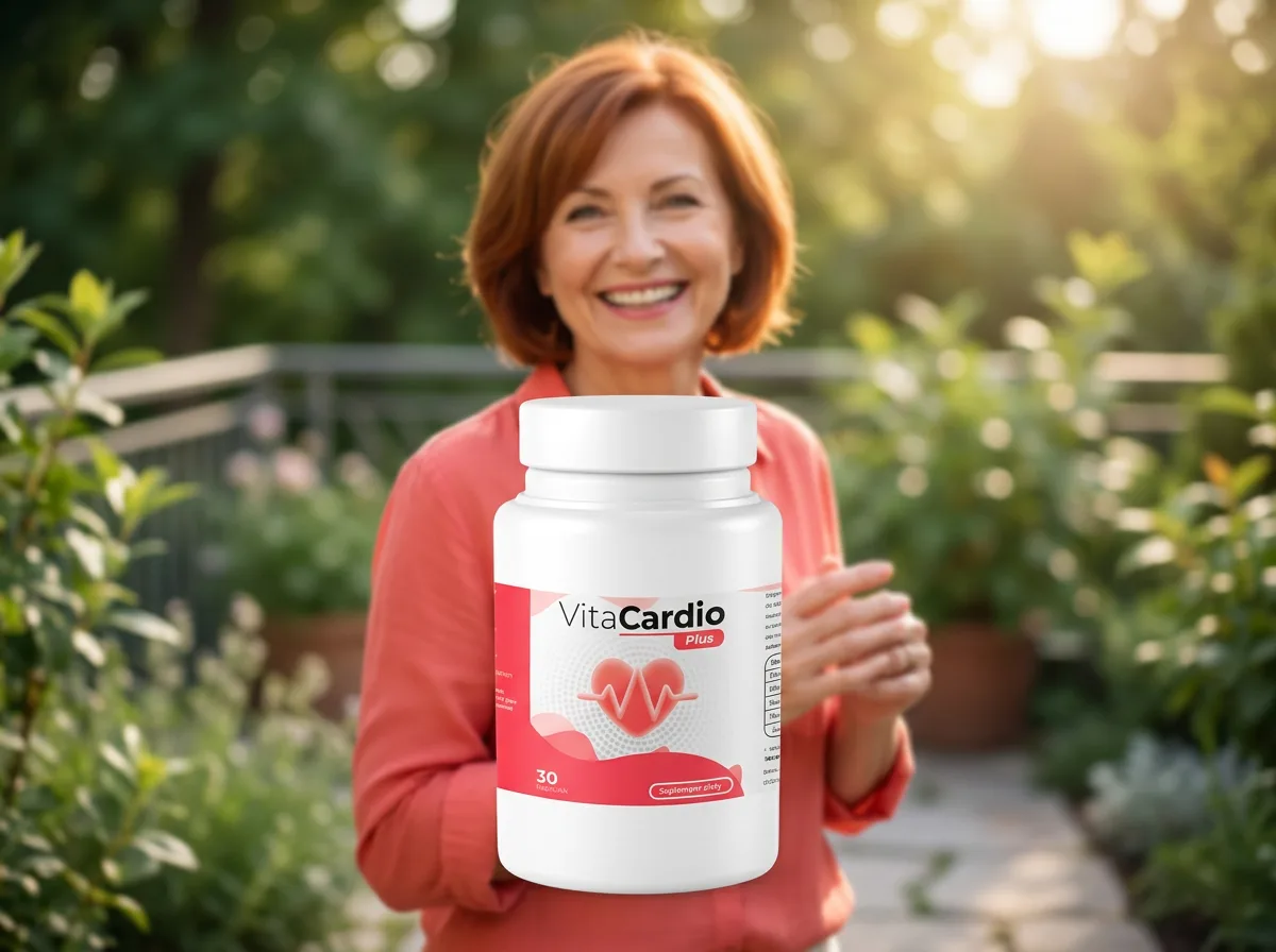 Kobieta po 50. roku życia dba o serce — regularne stosowanie kapsułek VitaCardio Plus